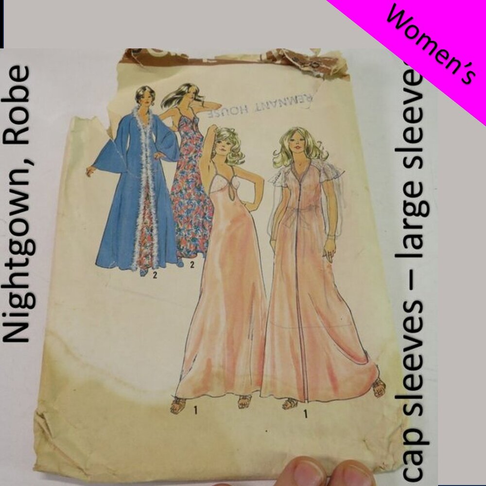 simplicity 6670 sewing pattern nightgown, robe